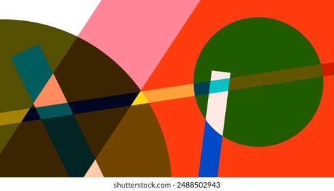 Abstract colorful geometric psychedelic pop art background