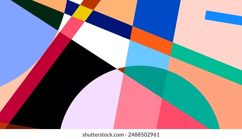 Abstract colorful geometric psychedelic pop art background