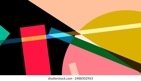 Abstract colorful geometric psychedelic pop art background