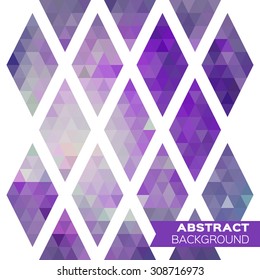 Abstract colorful geometric rhombus triangles background. Vector origami illustration for design