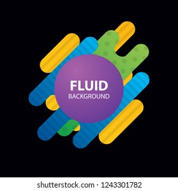 Abstract colorful geometric rounded background vector