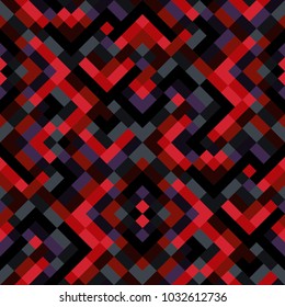Abstract colorful geometric seamless pattern with squares and lines. Vector illustration