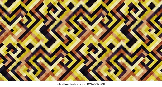 Abstract colorful geometric seamless pattern with squares and lines. Vector background