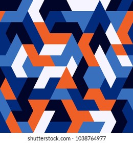 
Abstract colorful geometric seamless pattern. Vector background