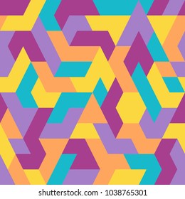 
Abstract colorful geometric seamless pattern. Vector background