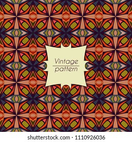 Abstract colorful geometric seamless pattern. Floral background texture
