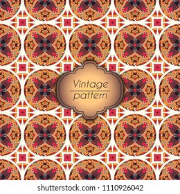 Abstract colorful geometric seamless pattern. Floral background texture