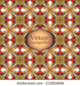 Abstract colorful geometric seamless pattern. Floral background texture