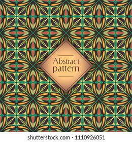 Abstract colorful geometric seamless pattern. Floral background texture