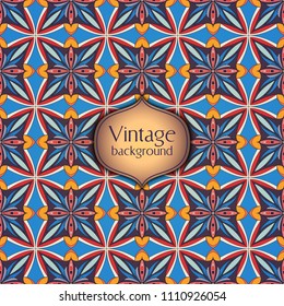Abstract colorful geometric seamless pattern. Floral background texture