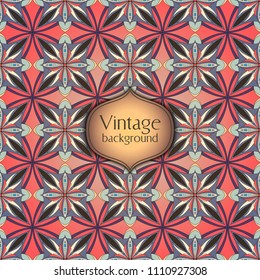 Abstract colorful geometric seamless pattern. Floral background texture