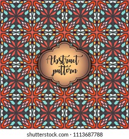 Abstract colorful geometric seamless pattern. Floral background texture