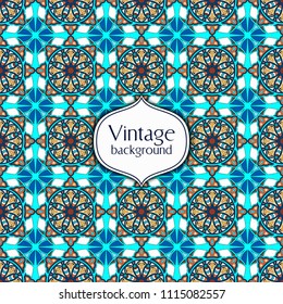 Abstract colorful geometric seamless pattern. Floral background texture