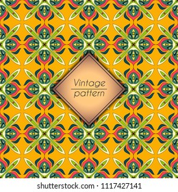 Abstract colorful geometric seamless pattern. Floral background texture