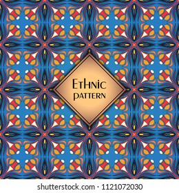 Abstract colorful geometric seamless pattern. Floral background texture