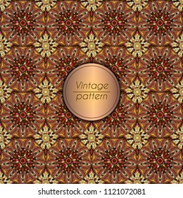 Abstract colorful geometric seamless pattern. Floral background texture