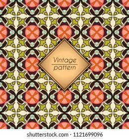 Abstract colorful geometric seamless pattern. Floral background texture