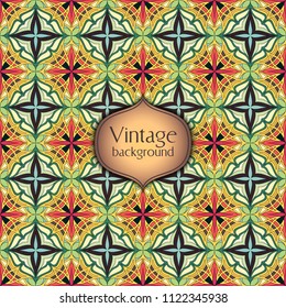 Abstract colorful geometric seamless pattern. Floral background texture