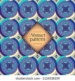 Abstract colorful geometric seamless pattern. Floral background texture