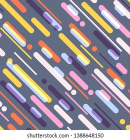 Abstract colorful geometric seamless pattern with lines