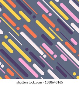 Abstract colorful geometric seamless pattern with lines