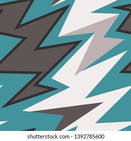 Abstract colorful geometric seamless pattern with simple curved elements