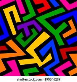 Abstract colorful geometric seamless pattern.