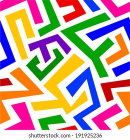 Abstract colorful geometric seamless pattern. 