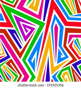 Abstract colorful geometric seamless pattern. 