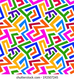 Abstract colorful geometric seamless pattern. 