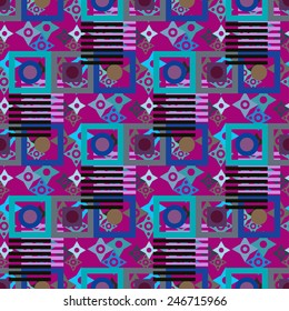 Abstract colorful geometric seamless pattern. Kaleidoscope background texture 