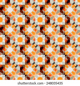 Abstract colorful geometric seamless pattern. Mosaic repeating background texture 