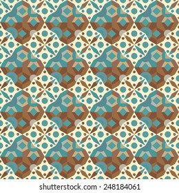 Abstract colorful geometric seamless pattern. Mosaic repeating background texture. Cloth design, wrapping 