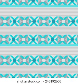 Abstract colorful geometric seamless pattern. Striped repeating background texture 