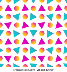 Abstract colorful geometric seamless pattern