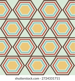 abstract colorful geometric seamless pattern illustration. Vector seamless pattern. Modern stylish texture. Repeated geometric pattern with hexagonal tiles. eps 10