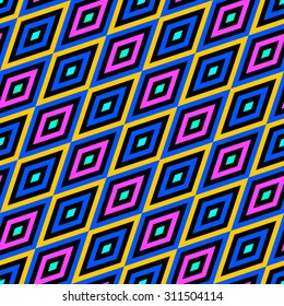 Abstract colorful geometric seamless pattern. 