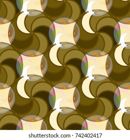 Abstract colorful geometric seamless pattern for new background.