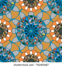 Abstract colorful geometric seamless pattern for new background.