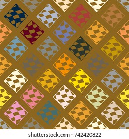 Abstract colorful geometric seamless pattern for new background.