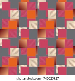 Abstract colorful geometric seamless pattern for background texture.
