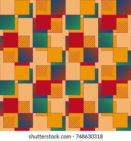 Abstract colorful geometric seamless pattern for new background.