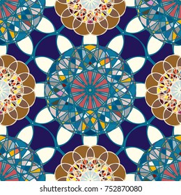 Abstract colorful geometric seamless pattern for new background.