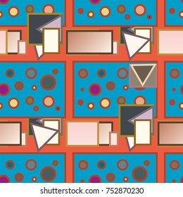 Abstract colorful geometric seamless pattern for new background.