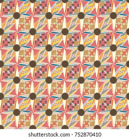 Abstract colorful geometric seamless pattern for new background.