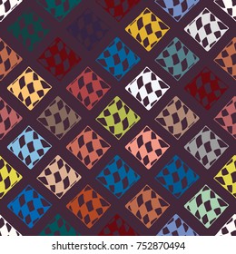 Abstract colorful geometric seamless pattern for new background.
