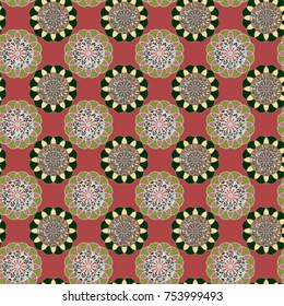 Abstract colorful geometric seamless pattern for new background.