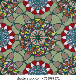 Abstract colorful geometric seamless pattern for new background.