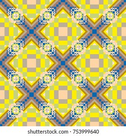 Abstract colorful geometric seamless pattern for new background.