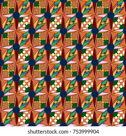 Abstract colorful geometric seamless pattern for new background.
